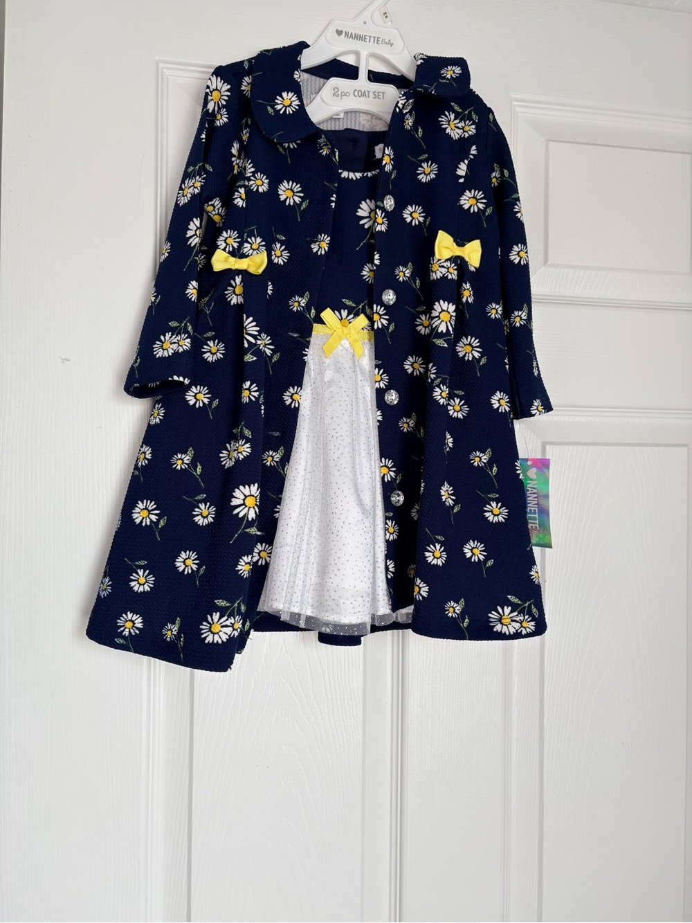 ✨ NWT BOUTIQUE PERFECTION ✨ Nannette Baby 2-Piece Daisy Dress & Coat Set (Size 2